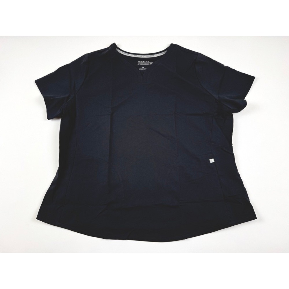 Fabletics‎ Petal 3-Pocket Scrub Top Black Size 2X